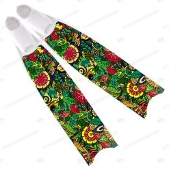 Leaderfins Jungle Fins - Limited Edition -Dive Pro Deals flowers fins 02