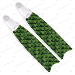 Leaderfins Green Reptile Skin Fins - Limited Edition